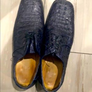 Blue Faux Gator Tucci Shoes